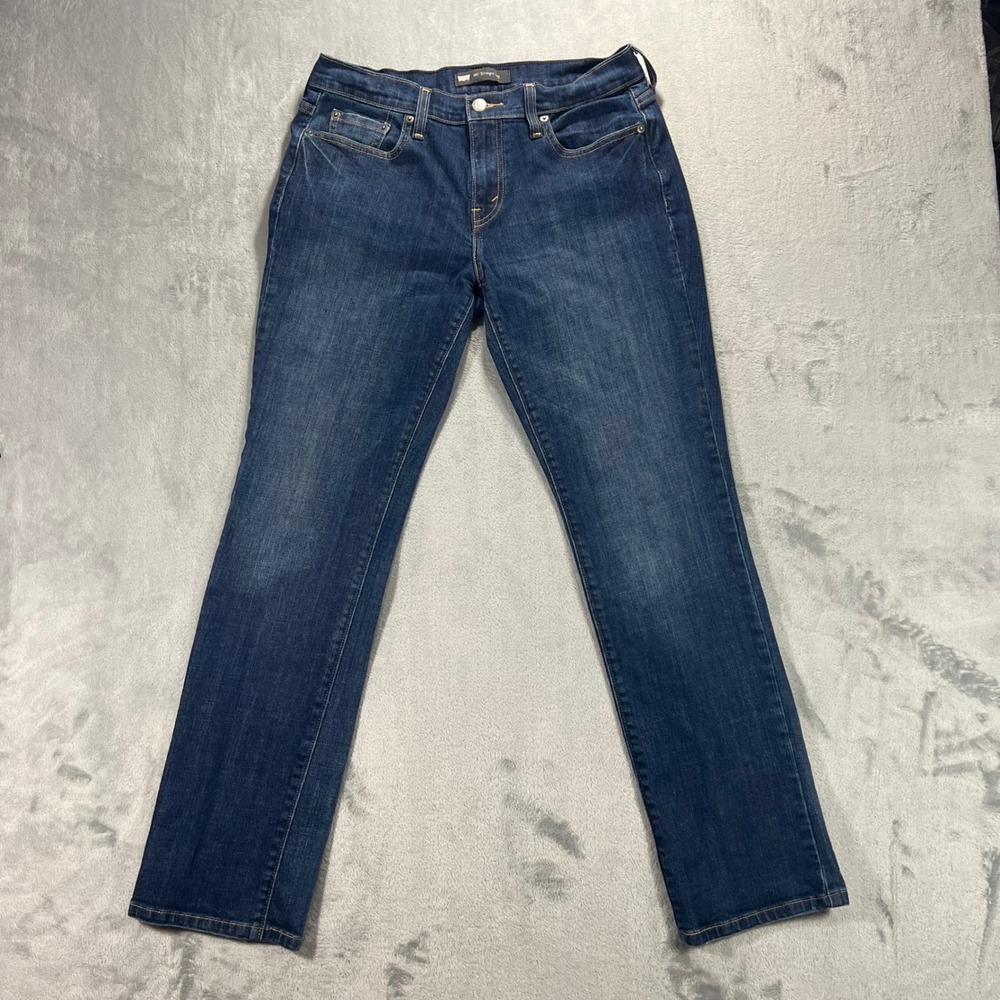 LEVI'S‎ 505 Straight Leg Jeans Womens 8M Blue Good Dark Wash Mid Rise Denim 2012